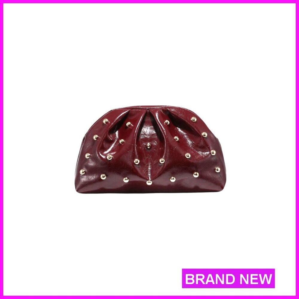 Elegant Studded Clutch Bag Retro Vintage Evening Handbag Magnet Closure